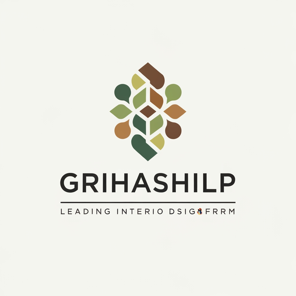 AI Design for i am an interior designer and my firm name is Grihashilp studio and i want make logo please suggest me design ideas and its will be creative and trending designs