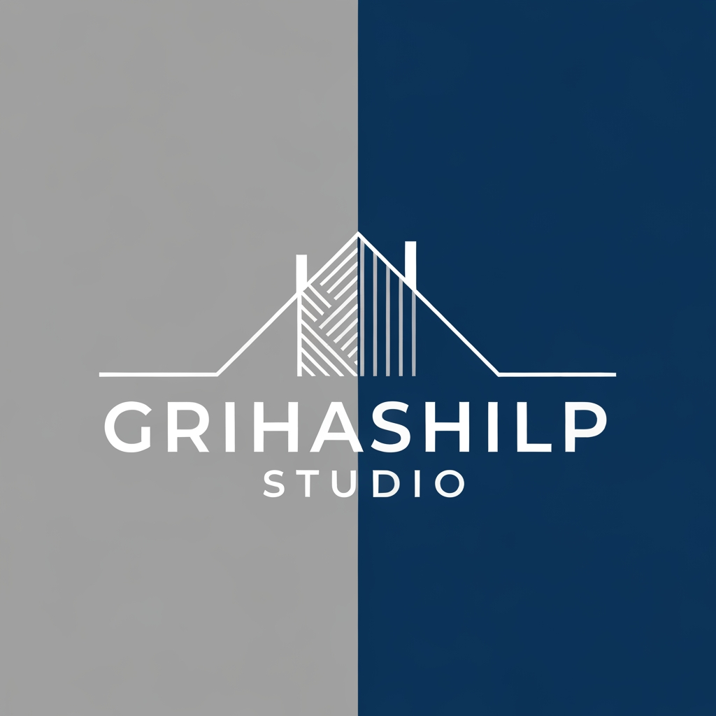 AI Design for i am an interior designer and my firm name is grihashilp studio and i want make logo please suggest me design with ideas and ganrate logo