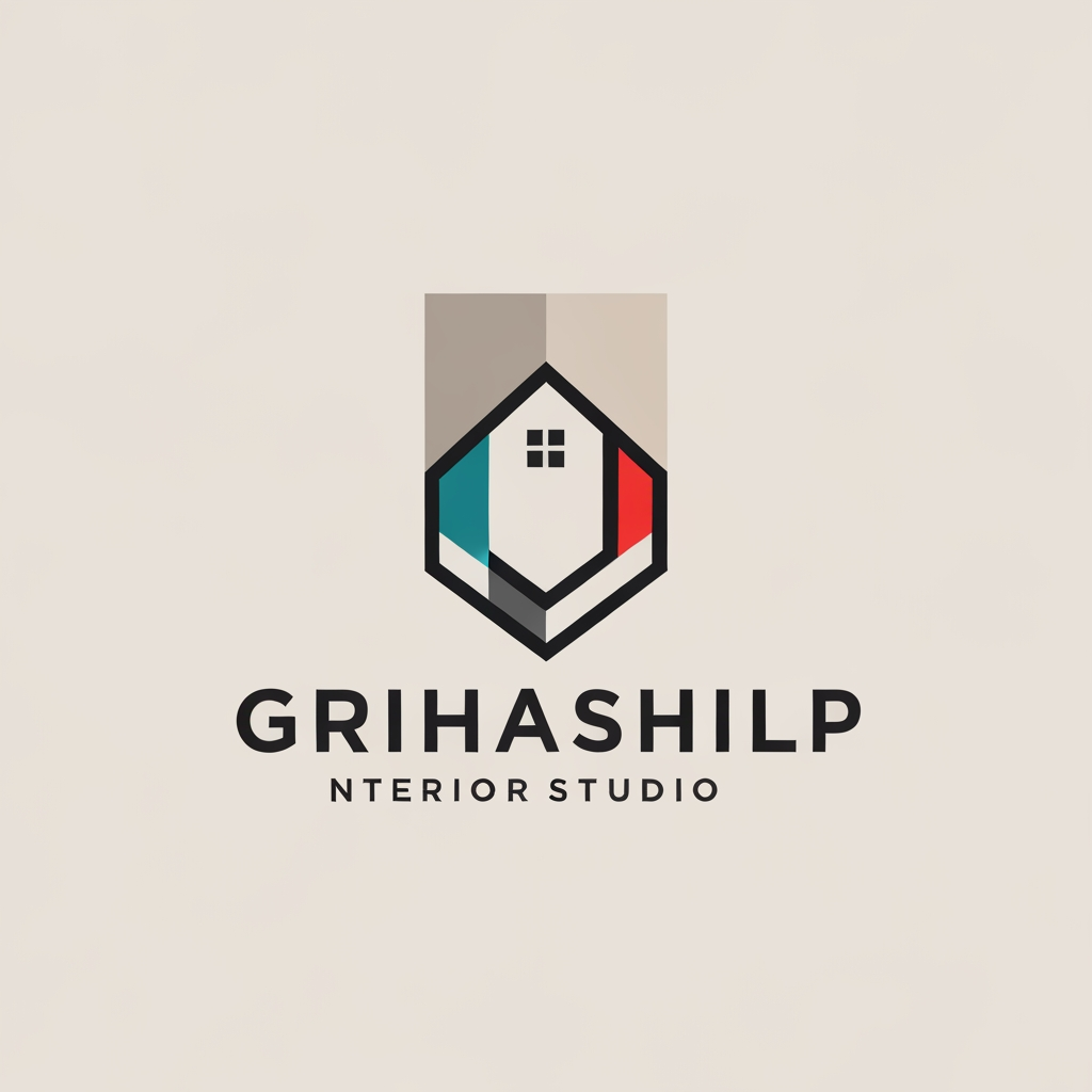 AI Design for i am an interior designer and my firm name is Grihashilp studio and i want make logo please suggest me design ideas and its will be creative and trending designs