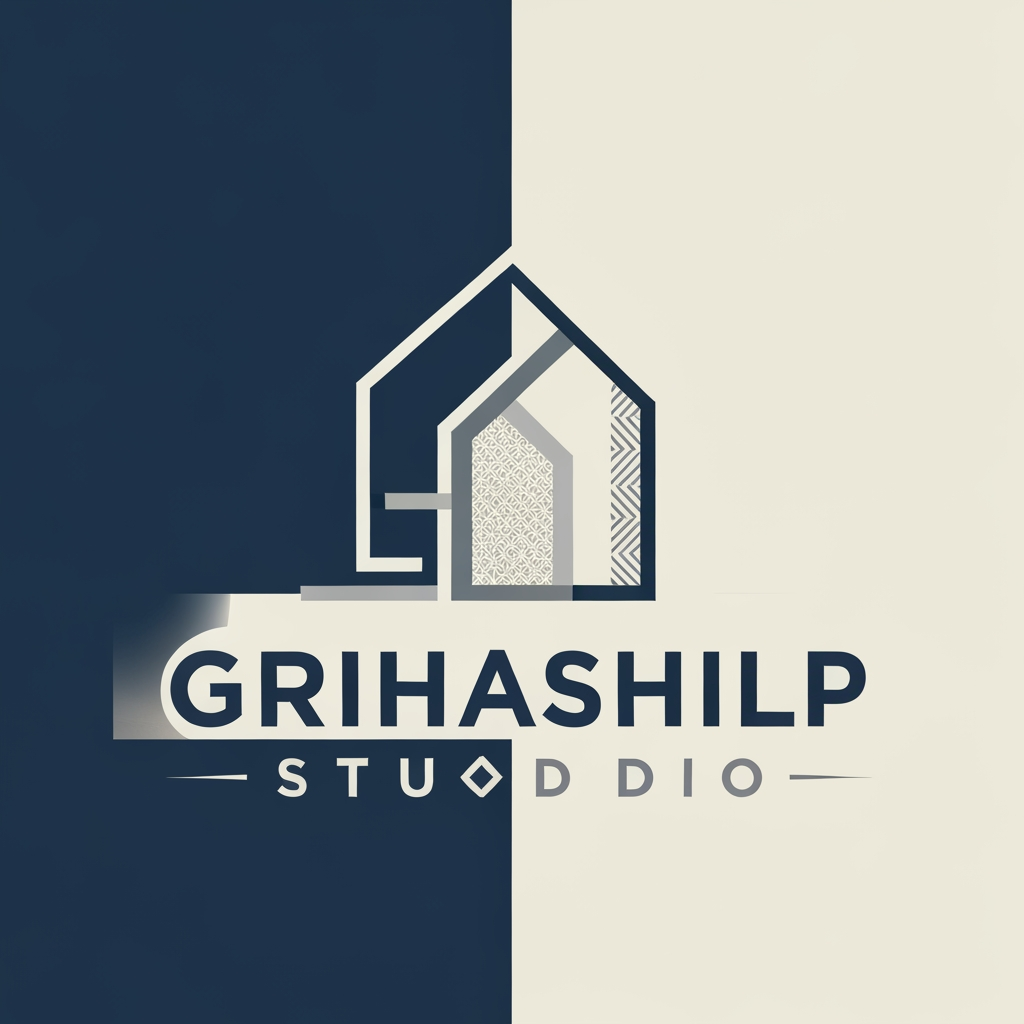 AI Design for i am an interior designer and my firm name is Grihashilp studio and i want make logo please suggest me design ideas and its will be creative and trending designs