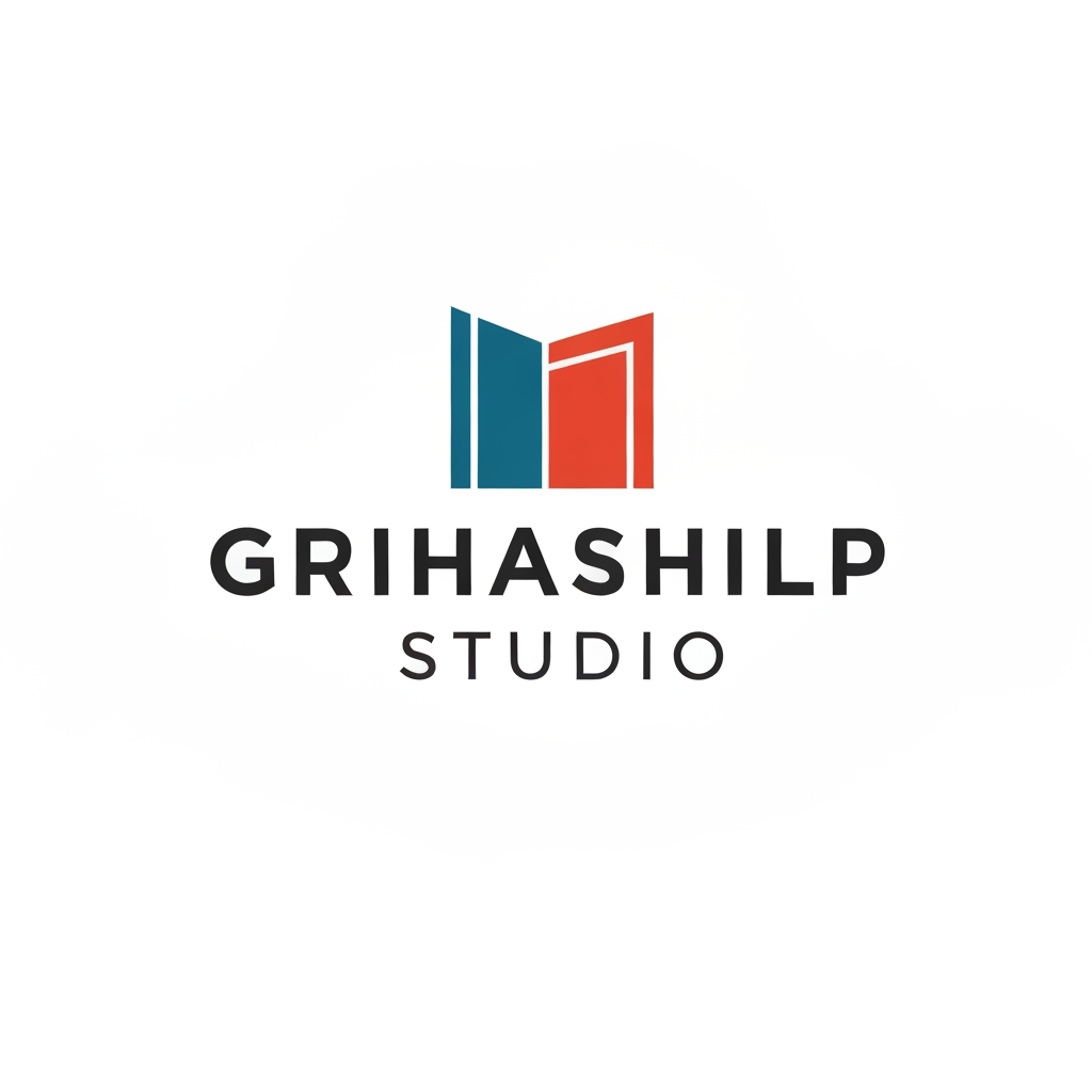 AI Design for i am an interior designer and my firm name is grihashilp studio and i want make logo please suggest me design with ideas and ganrate logo