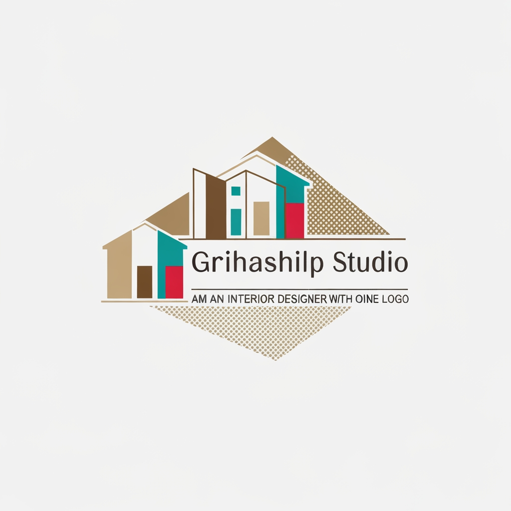 AI Design for i am an interior designer and my firm name is grihashilp studio and i want make logo please suggest me design with ideas and ganrate logo