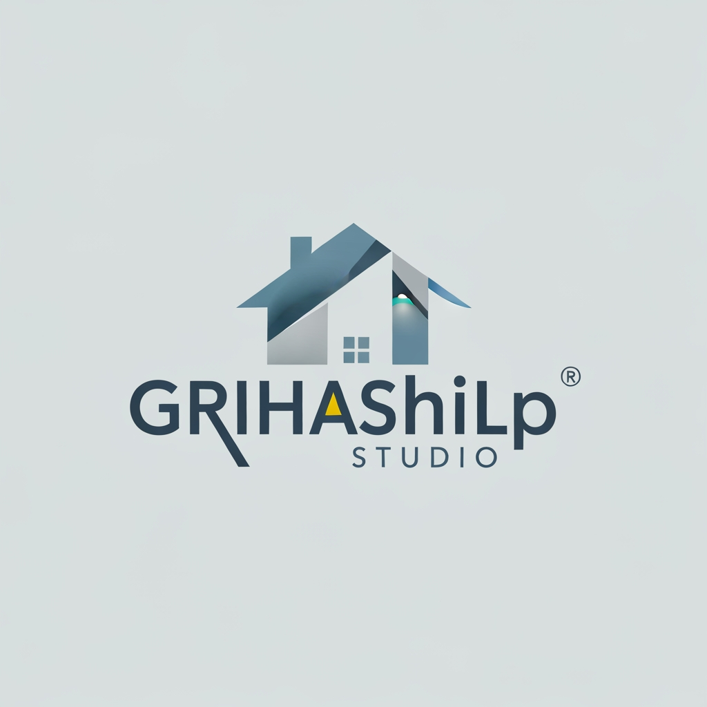AI Design for i am an interior designer and my firm name is Grihashilp studio and i want make logo please suggest me design ideas and its will be creative and trending designs