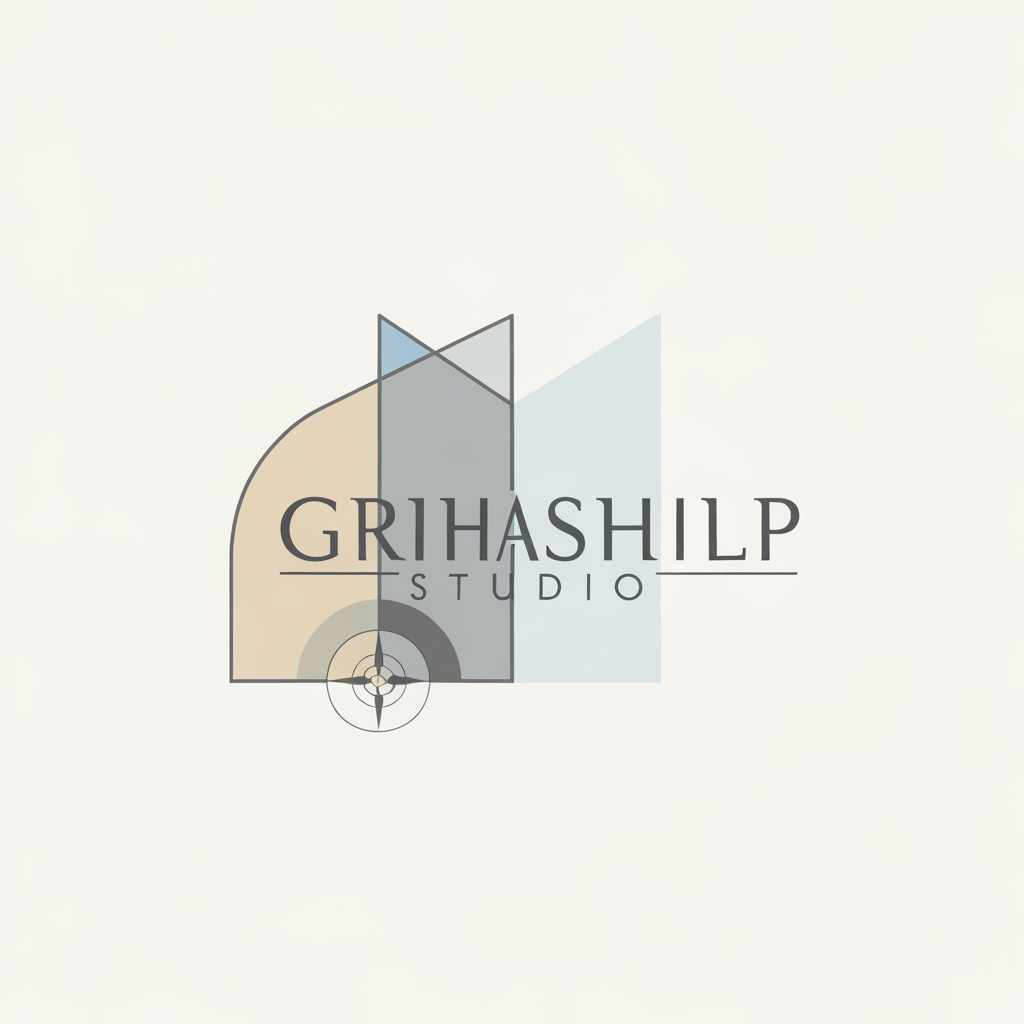 AI Design for i am an interior designer and my firm name is grihashilp studio and i want make logo please suggest me design with ideas and ganrate logo