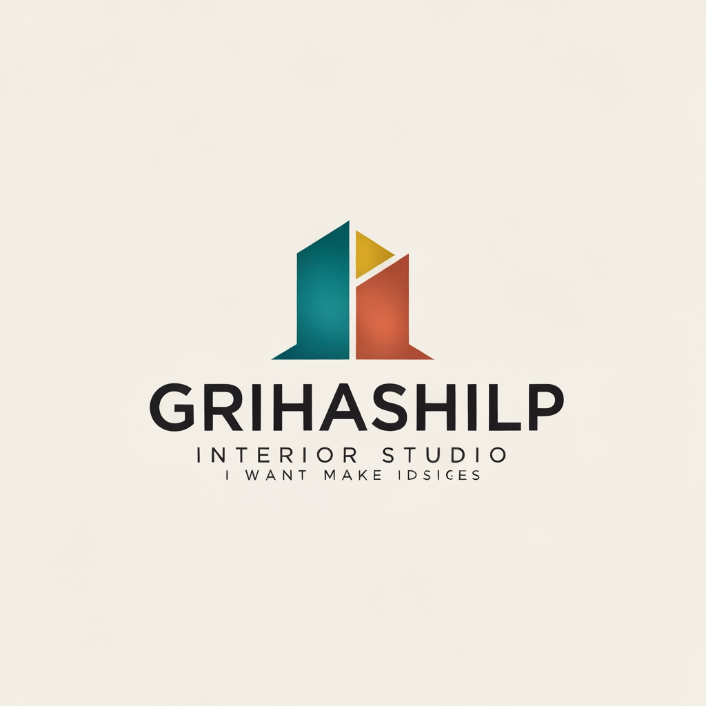 AI Design for i am an interior designer and my firm name is Grihashilp studio and i want make logo please suggest me design ideas and its will be creative and trending designs