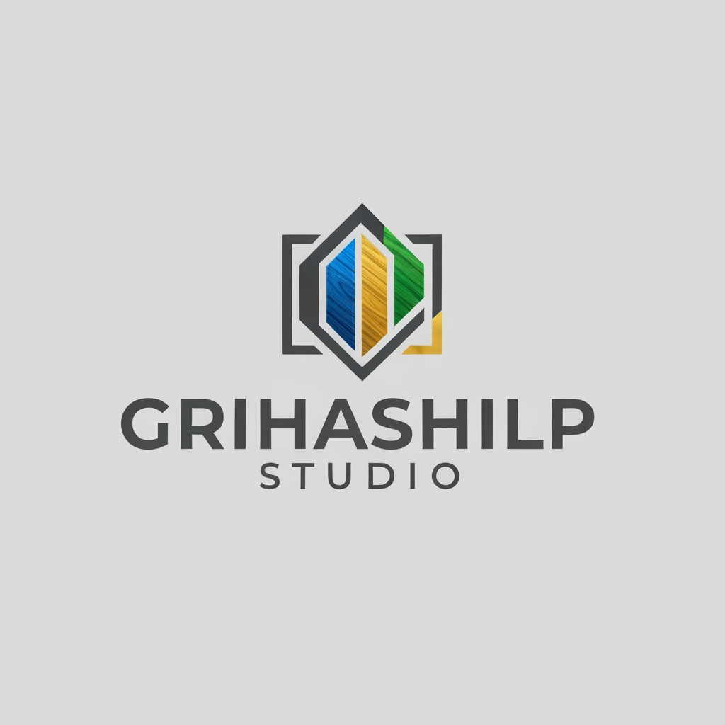 AI Design for i am an interior designer and my firm name is Grihashilp studio and i want make logo please suggest me design ideas and its will be creative and trending designs