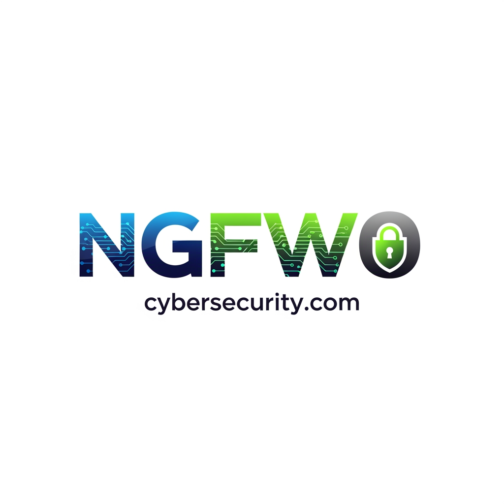 AI Design for can you create an eterprise firewall logotype  called (NGFW0. the domain is cybersecurity.