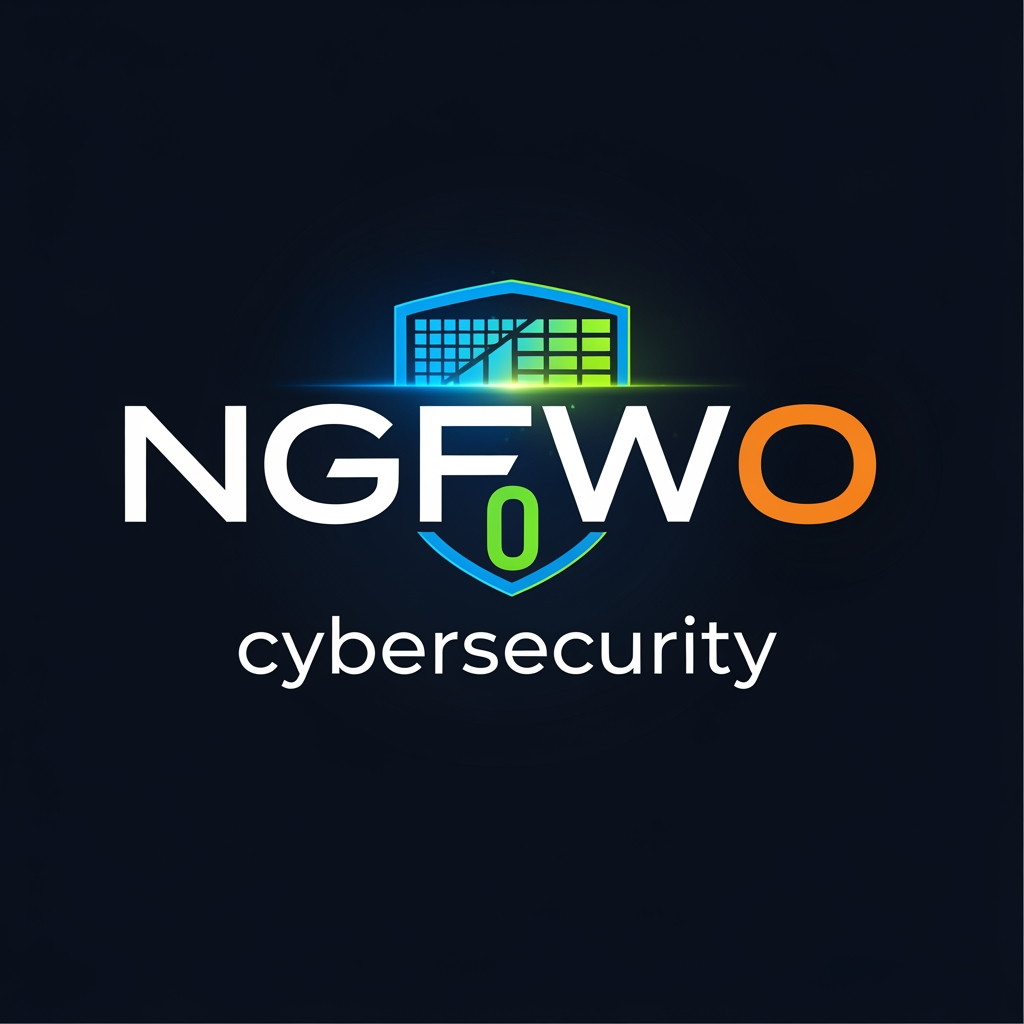 AI Design for can you create an eterprise firewall logotype  called (NGFW0. the domain is cybersecurity.