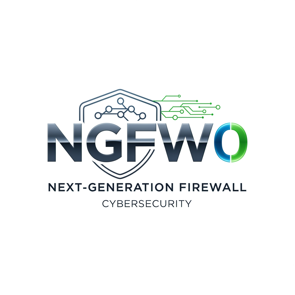 AI Design for can you create an eterprise firewall logotype  called (NGFW0. the domain is cybersecurity.