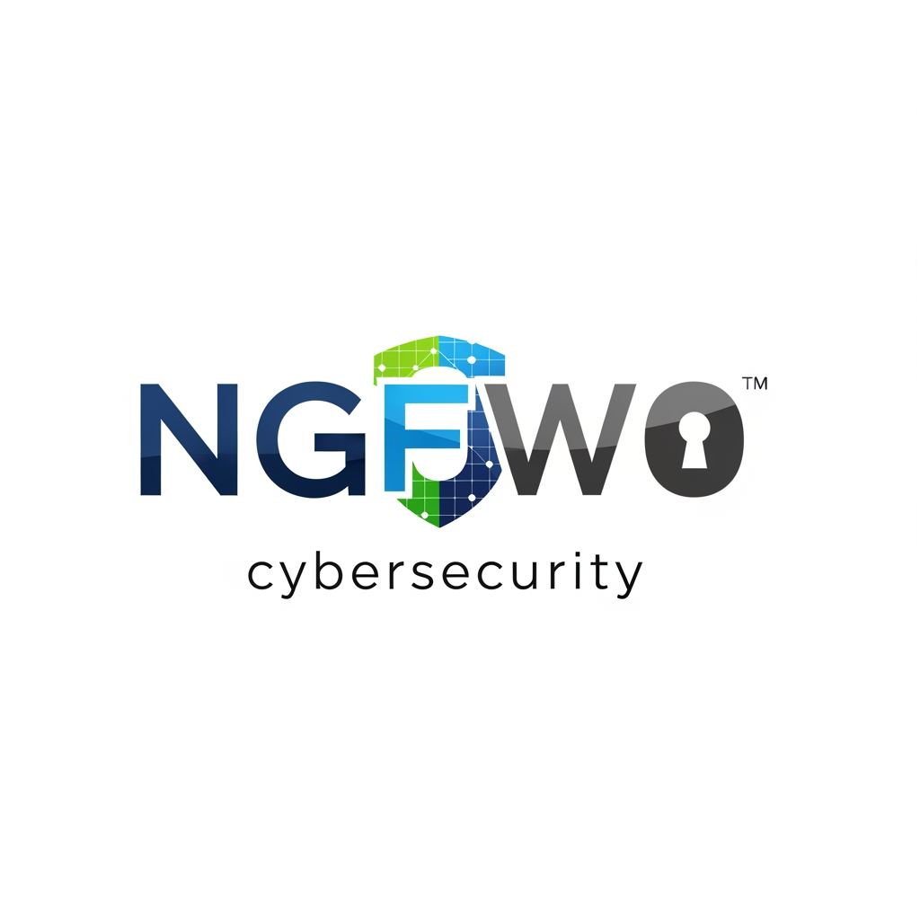 AI Design for can you create an eterprise firewall logotype  called (NGFW0. the domain is cybersecurity.