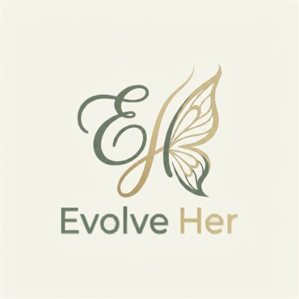 AI Design for An elegant EH monogram where the "H" subtly transforms into butterfly wings while a rising line flows upward through the design. It feels luxury, unique, memorable, and less generic than a standard butterfly or lotus logo. This direction would fit a high-ticket women's coaching business very well.