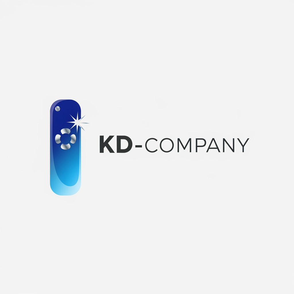 AI Design for make an logo for an advertising agency. the logo icon is remote. and attached with the comapny name "KD-Company"
