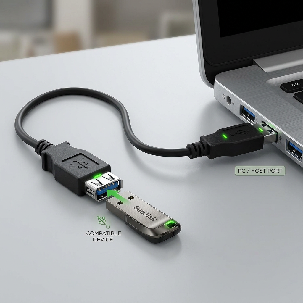 AI Design for create image which show the compatible use of the cable