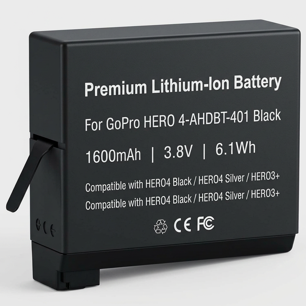 AI Design for create image Which show the Compatible For Go - Pro Hero 4-AHDBT-401 Black 1600mah