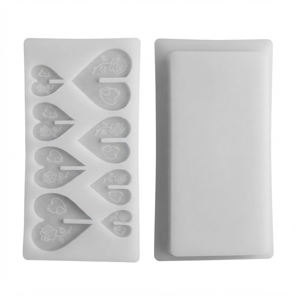 create image which show front and back side of the mould