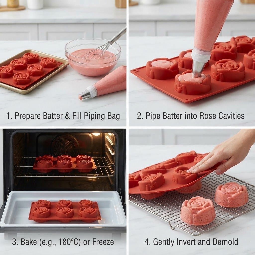 AI Design for Create image which show how to use this mould