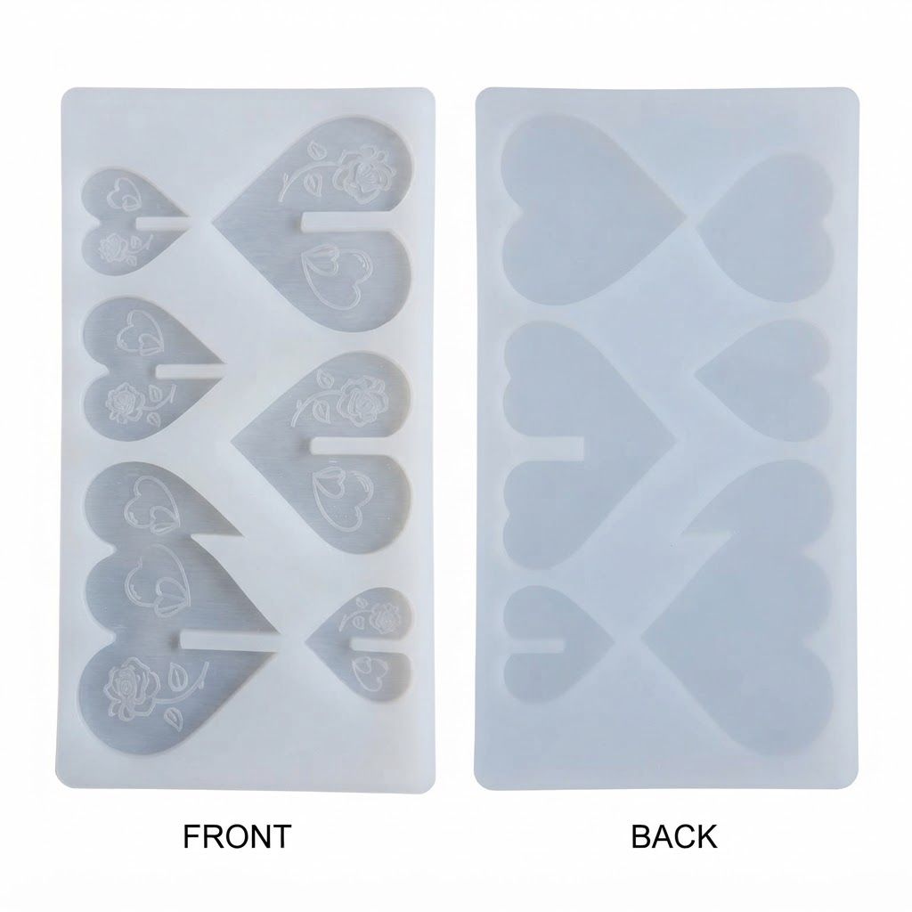 create image which show front and back side of the mould