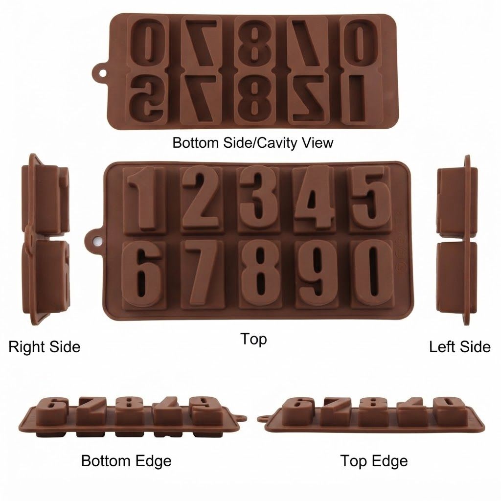 create image which show the all the sides of the mould