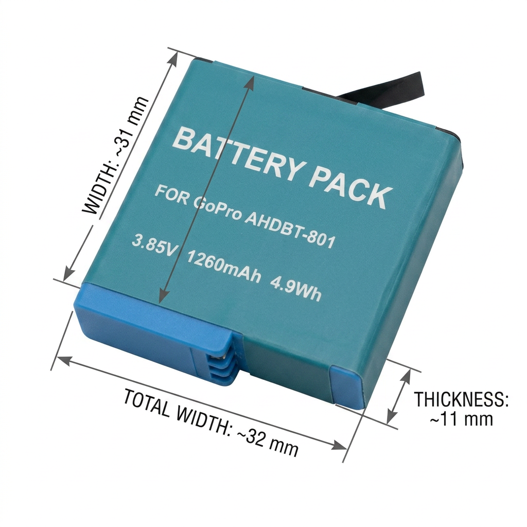 AI Design for create image which show dimension of the battery