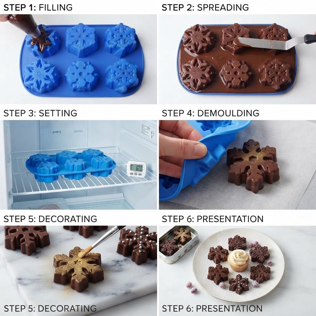 AI Design for Create image which show how to use this cookies and chocolate mould