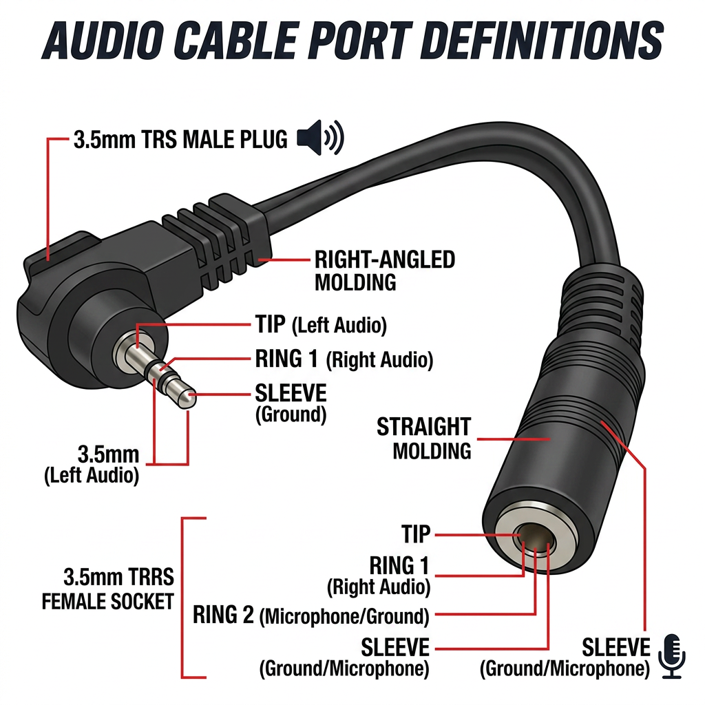 AI Design for create image which define the ports of the cable