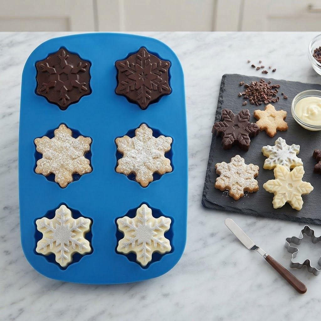 AI Design for Create image which show the use this cookies and chocolate mould