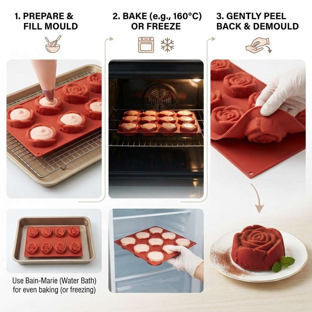 AI Design for Create image which show how to use this mould