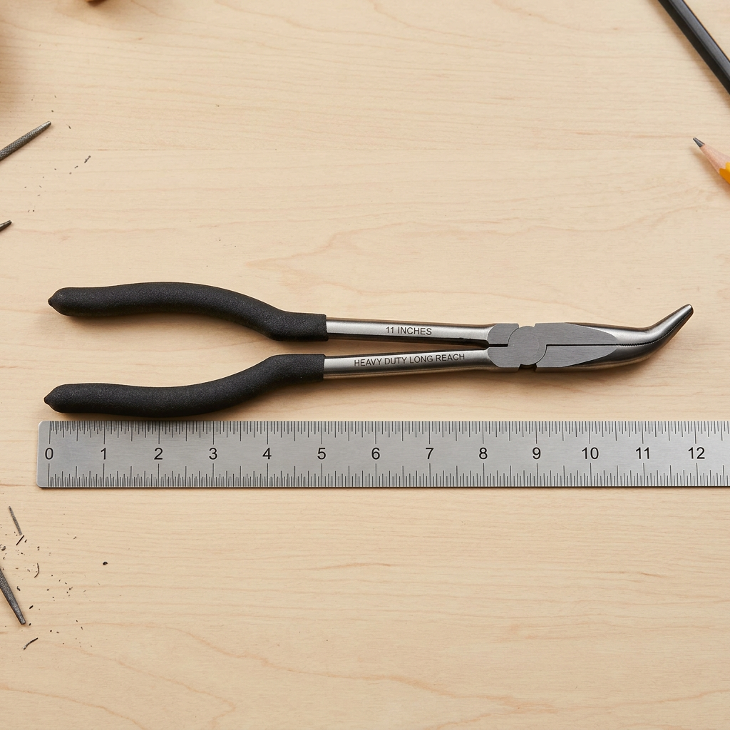AI Design for create image which show the size 11 inches plier