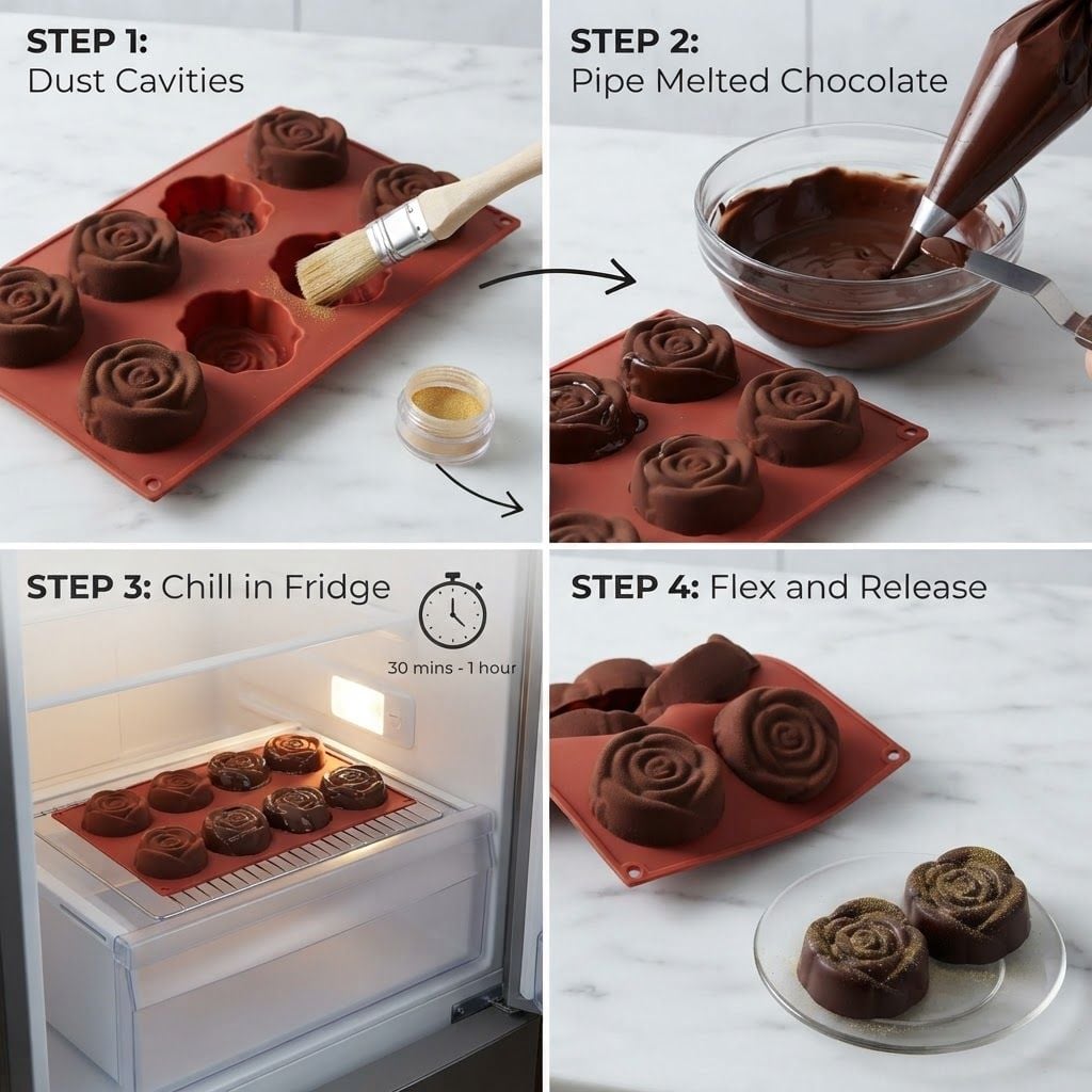 AI Design for Create image which show how to use this mould