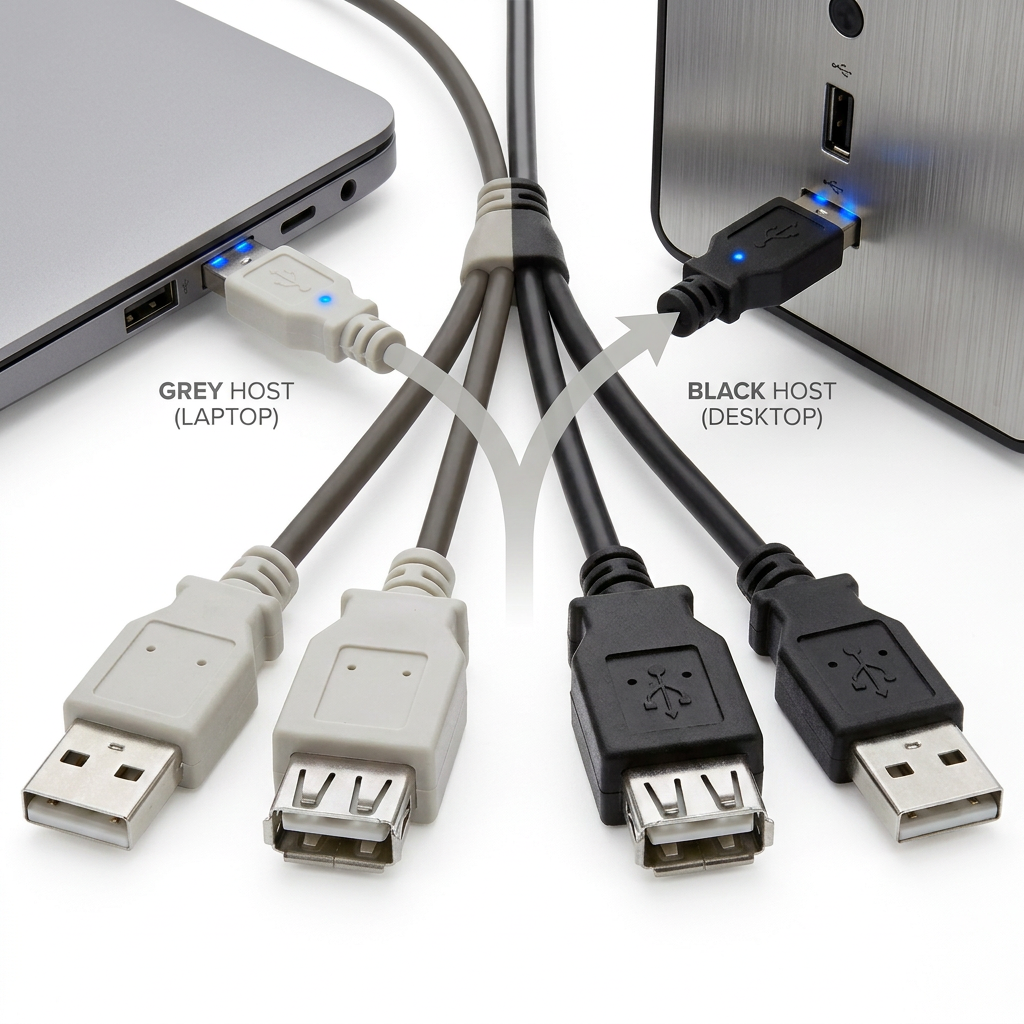 AI Design for create image which show the compatible use of the cable