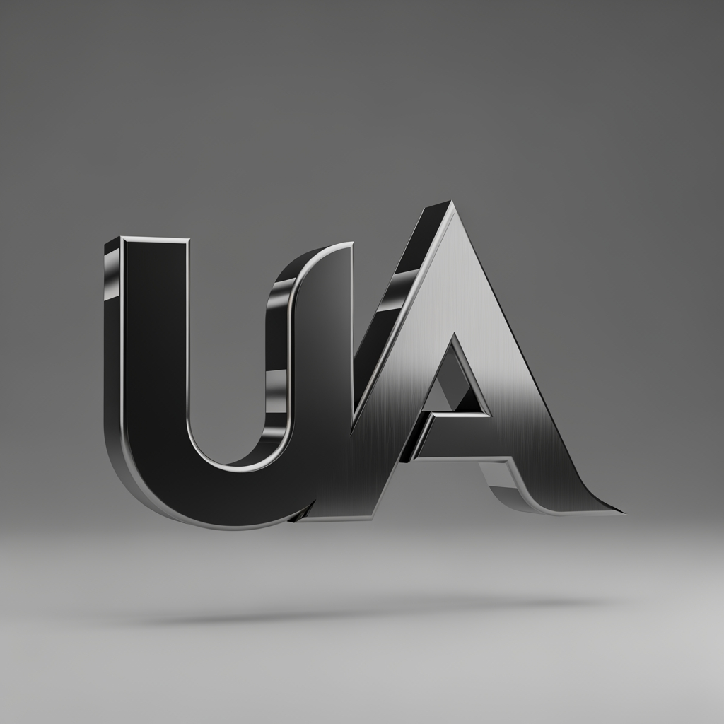 AI Design for UA logo in modern stylish
