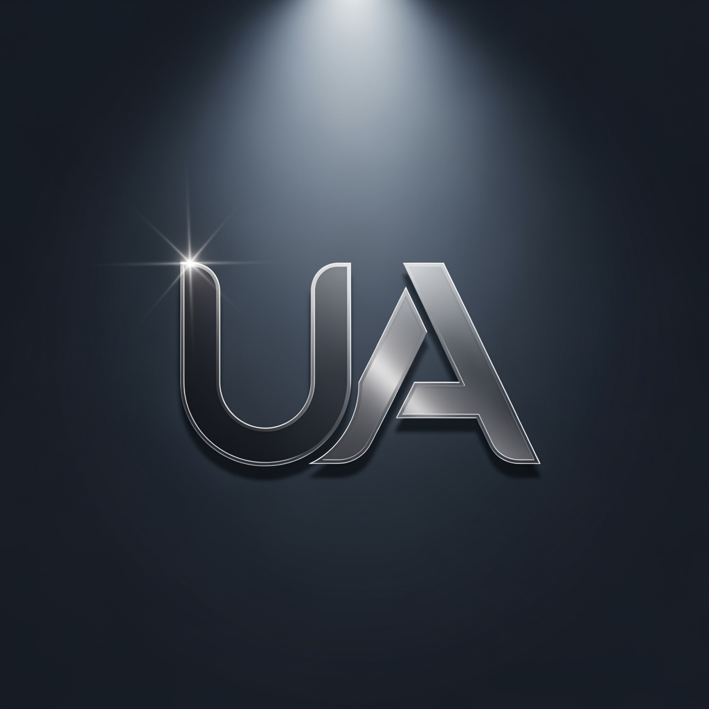AI Design for UA logo in modern stylish