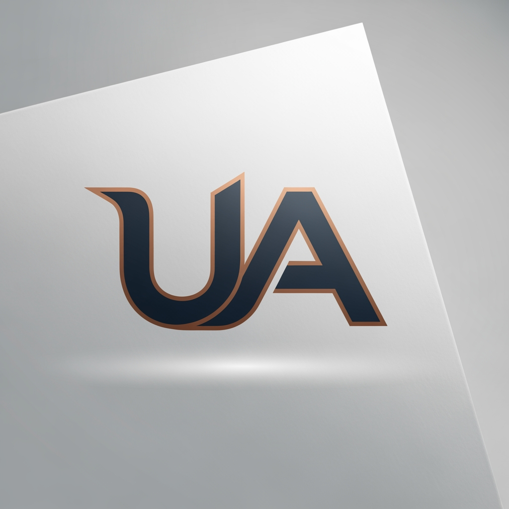 AI Design for UA logo in modern stylish