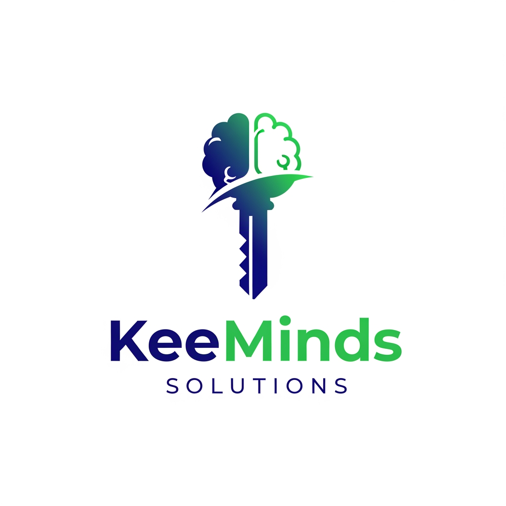 AI Design for create logo for my IT company "KeeMinds Solutions"
