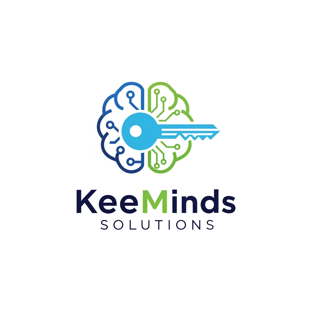 AI Design for create logo for my IT company "KeeMinds Solutions"