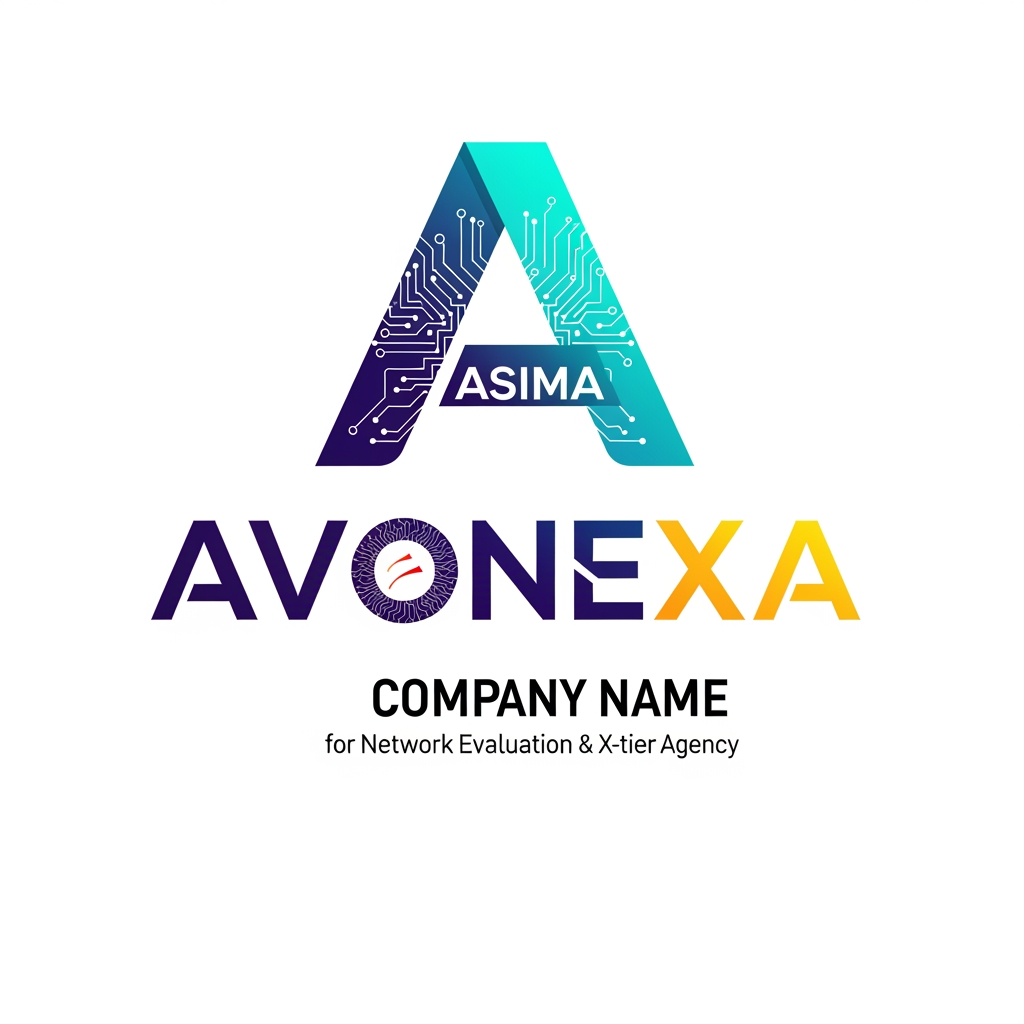 AI Design for কোম্পানির নাম = AVONEXA এটা বাঙালি এগুলো হয়
A = Asima (আপনার নাম)
V = Virtual (ভার্চুয়াল নেটওয়ার্ক)
O = Operations for (অপারেশনস ফর)
N = Network (নেটওয়ার্ক)
E = Evaluation & (কন্টেন্ট মূল্যায়ন)
X = X-tier (সর্বোচ্চ স্তর)
A = Agency (এজেন্সি)
এটা আমার কোম্পানি জন্য লাগবে logo এমন ভাবে দাও বাংলাদেশ এমন কোন কোম্পানির লোগ নেই Give it to bangladesh in such a way that peolpe will look at it and see that color is the best