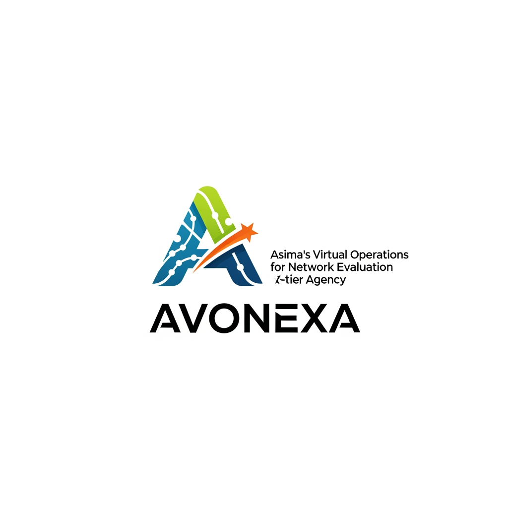 AI Design for কোম্পানির নাম = AVONEXA এটা বাঙালি এগুলো হয়
A = Asima (আপনার নাম)
V = Virtual (ভার্চুয়াল নেটওয়ার্ক)
O = Operations for (অপারেশনস ফর)
N = Network (নেটওয়ার্ক)
E = Evaluation & (কন্টেন্ট মূল্যায়ন)
X = X-tier (সর্বোচ্চ স্তর)
A = Agency (এজেন্সি)
এটা আমার কোম্পানি জন্য লাগবে logo এমন ভাবে দাও বাংলাদেশ এমন কোন কোম্পানির লোগ নেই