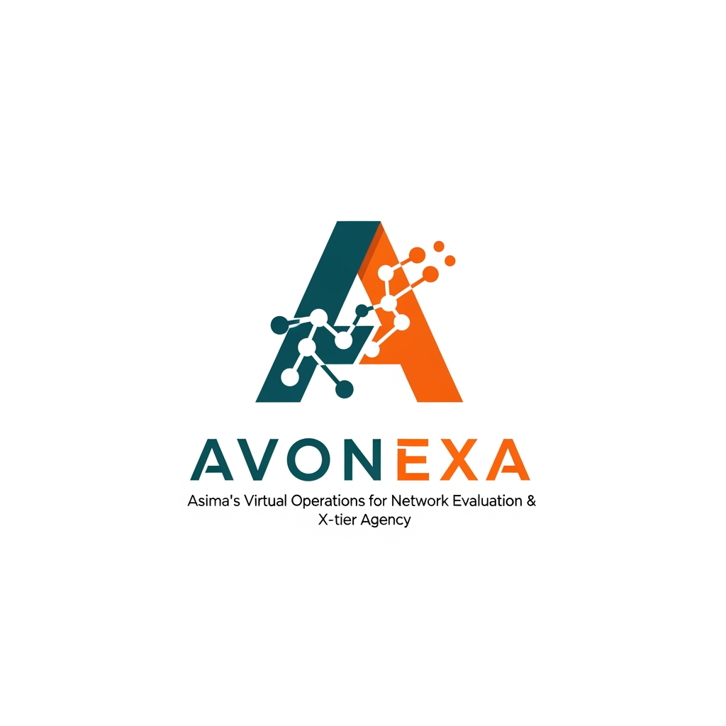 AI Design for কোম্পানির নাম = AVONEXA এটা বাঙালি এগুলো হয়
A = Asima (আপনার নাম)
V = Virtual (ভার্চুয়াল নেটওয়ার্ক)
O = Operations for (অপারেশনস ফর)
N = Network (নেটওয়ার্ক)
E = Evaluation & (কন্টেন্ট মূল্যায়ন)
X = X-tier (সর্বোচ্চ স্তর)
A = Agency (এজেন্সি)
এটা আমার কোম্পানি জন্য লাগবে logo এমন ভাবে দাও বাংলাদেশ এমন কোন কোম্পানির লোগ নেই