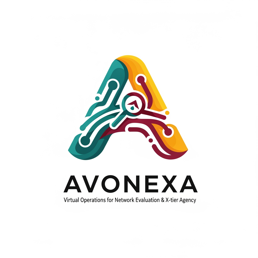AI Design for কোম্পানির নাম = AVONEXA এটা বাঙালি এগুলো হয়
A = Asima (আপনার নাম)
V = Virtual (ভার্চুয়াল নেটওয়ার্ক)
O = Operations for (অপারেশনস ফর)
N = Network (নেটওয়ার্ক)
E = Evaluation & (কন্টেন্ট মূল্যায়ন)
X = X-tier (সর্বোচ্চ স্তর)
A = Agency (এজেন্সি)
এটা আমার কোম্পানি জন্য লাগবে logo এমন ভাবে দাও বাংলাদেশ এমন কোন কোম্পানির লোগ নেই Give it to bangladesh in such a way that peolpe will look at it and see that color is the best