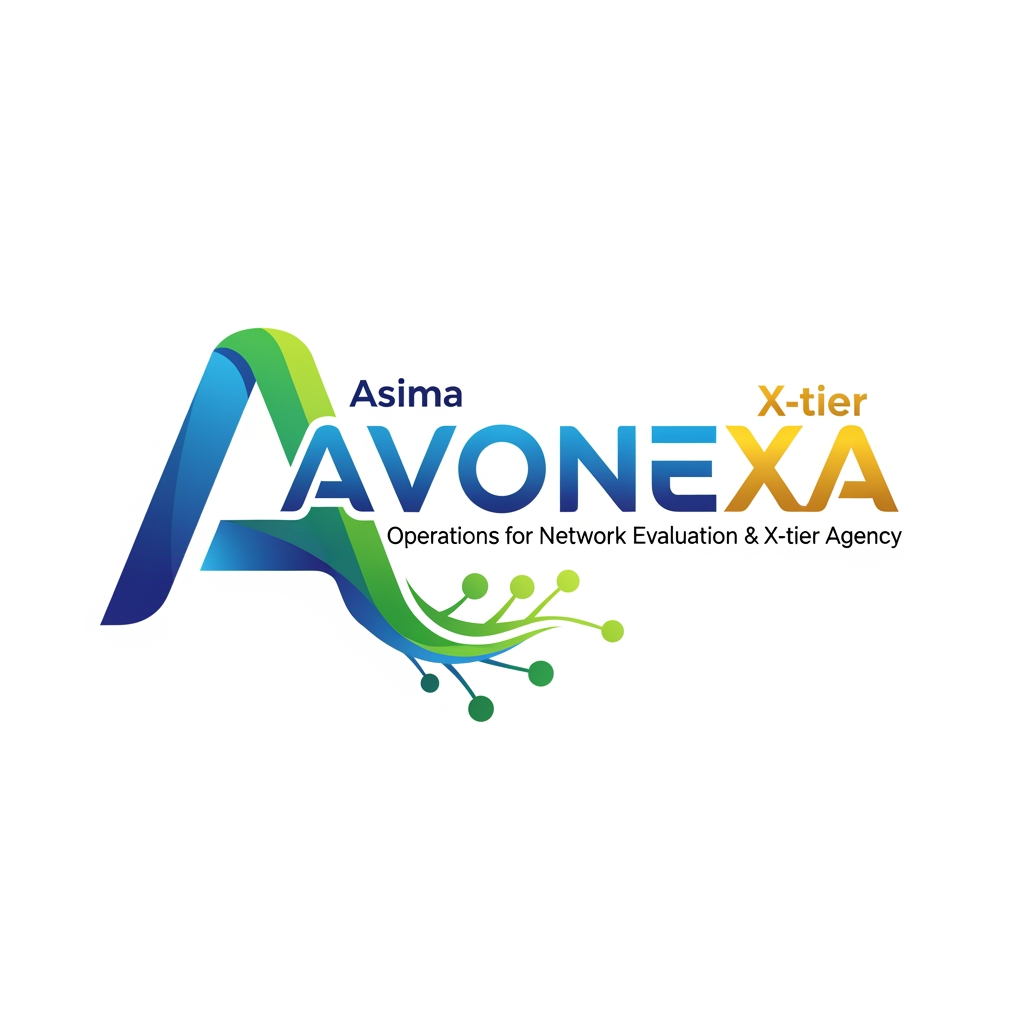 AI Design for কোম্পানির নাম = AVONEXA এটা বাঙালি এগুলো হয়
A = Asima (আপনার নাম)
V = Virtual (ভার্চুয়াল নেটওয়ার্ক)
O = Operations for (অপারেশনস ফর)
N = Network (নেটওয়ার্ক)
E = Evaluation & (কন্টেন্ট মূল্যায়ন)
X = X-tier (সর্বোচ্চ স্তর)
A = Agency (এজেন্সি)
এটা আমার কোম্পানি জন্য লাগবে logo এমন ভাবে দাও বাংলাদেশ এমন কোন কোম্পানির লোগ নেই Give it to bangladesh in such a way that peolpe will look at it and see that color is the best