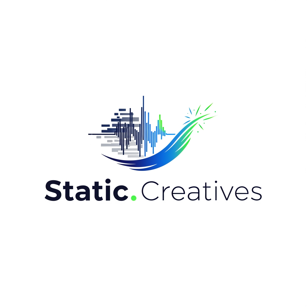 AI Design for i want a logo for my bussiness.my bussiness name is static.creatives that logo have modern