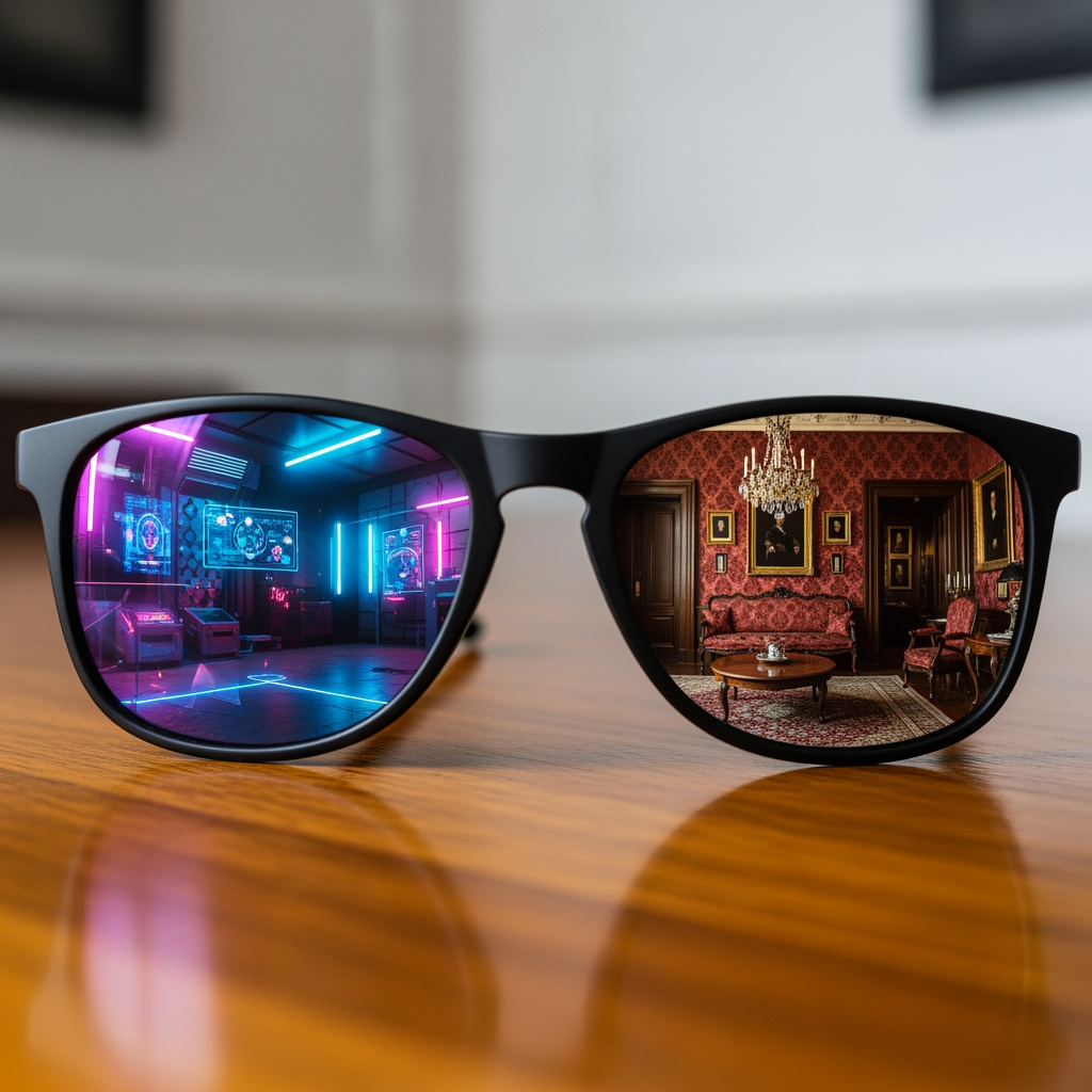AI Design for sunglass reflection room style change