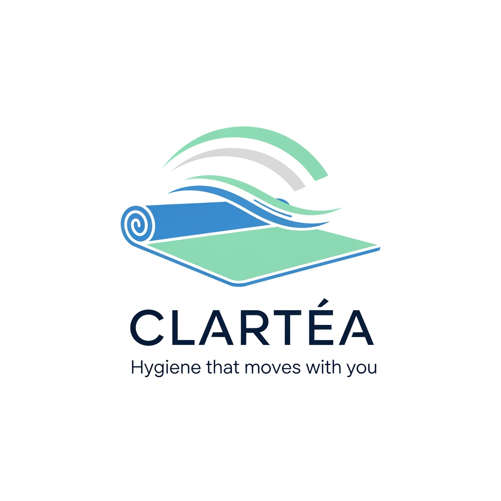 AI Design for it its for a sports accessory brand Clartéa hygiene that moves with you make a logo ita a for a fitness mat