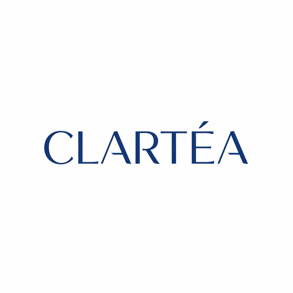 AI Design for dont add any omages i want the logo to be just the name Clartéa