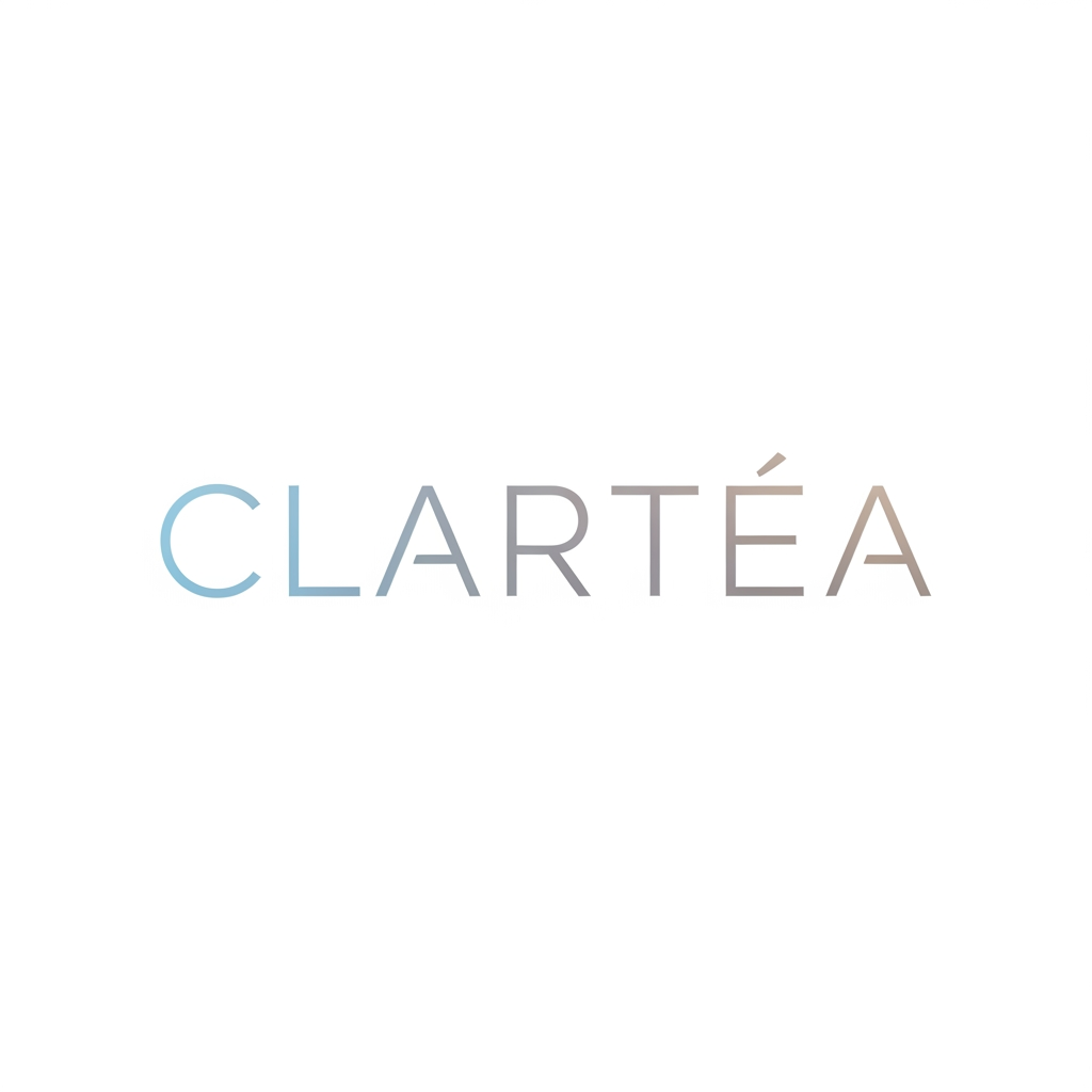 AI Design for dont add any omages i want the logo to be just the name Clartéa