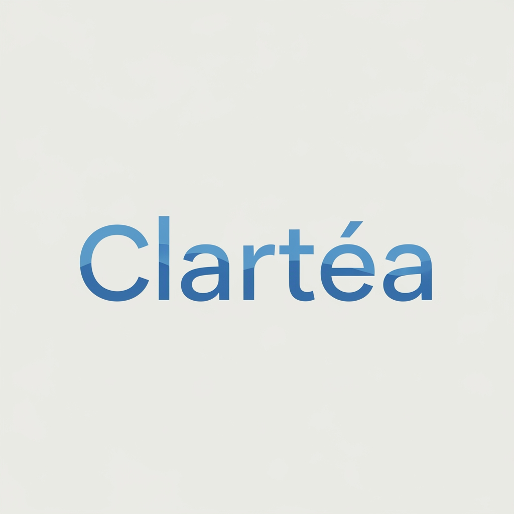 AI Design for dont add any omages i want the logo to be just the name Clartéa