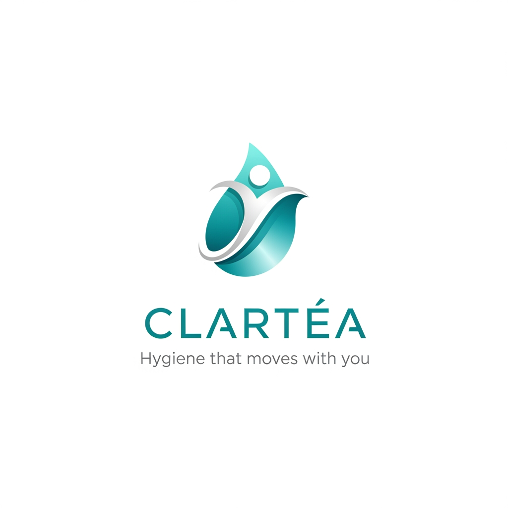 AI Design for it its for a sports accessory brand Clartéa hygiene that moves with you make a logo ita a for a fitness amt