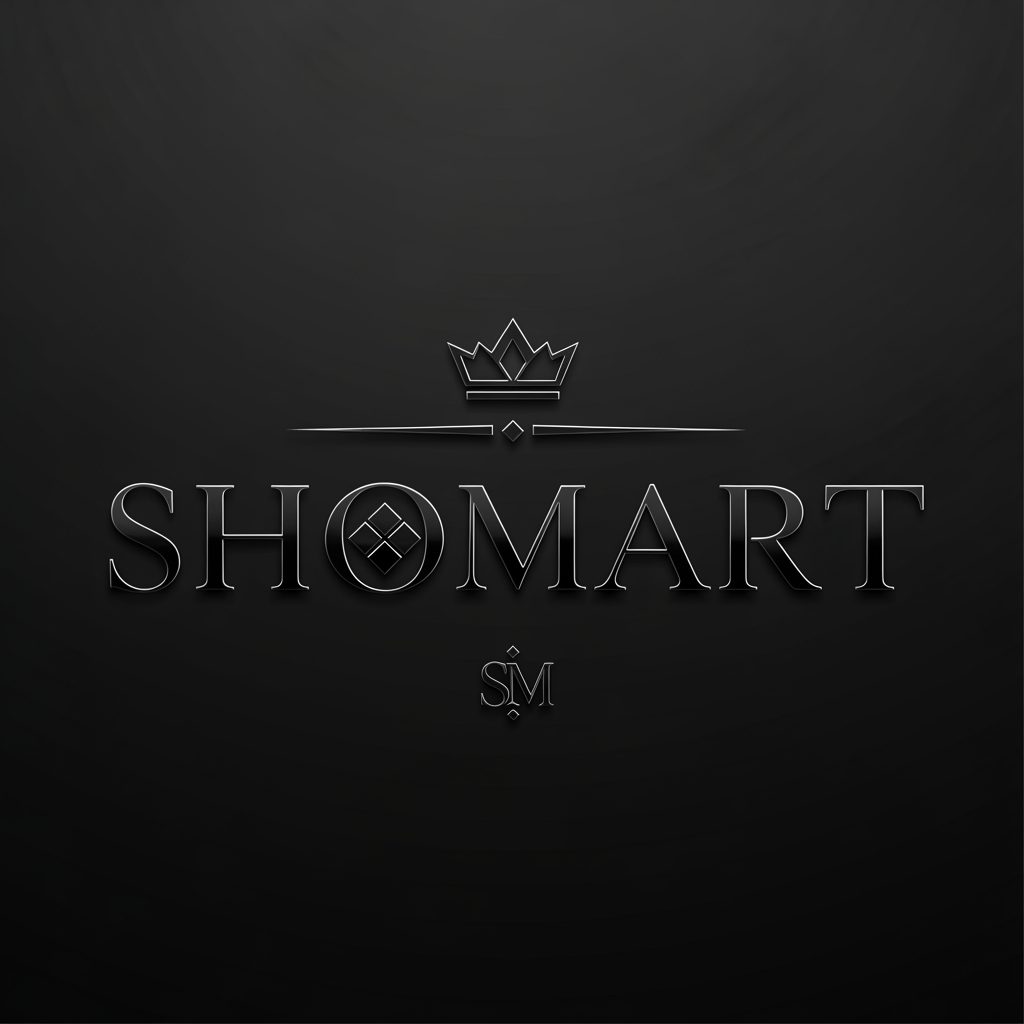 AI Design for i want tomake a logo on shomart name store more luxury and black type