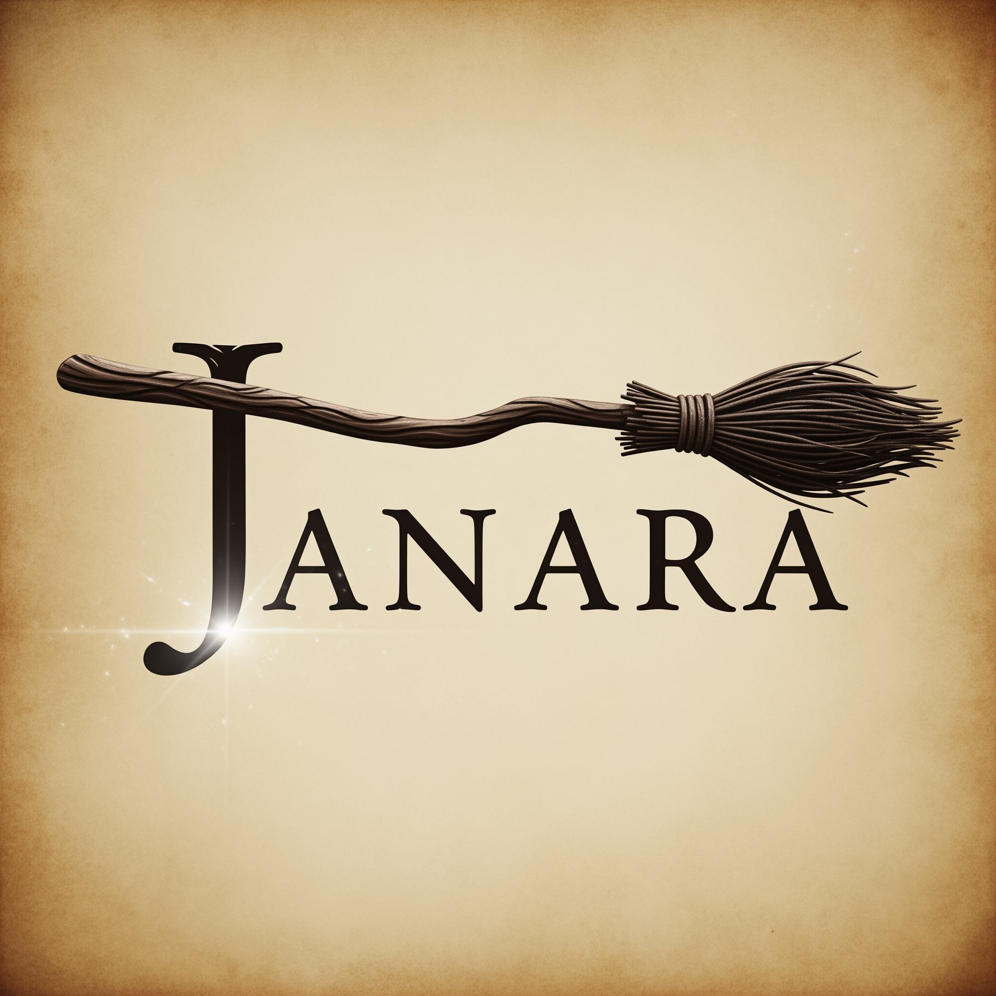 AI Design for VOGLIO UNA J STESA SULLA SCRITTA JANARA CHE SEMBRA UNA SCOPA VOLANTE
