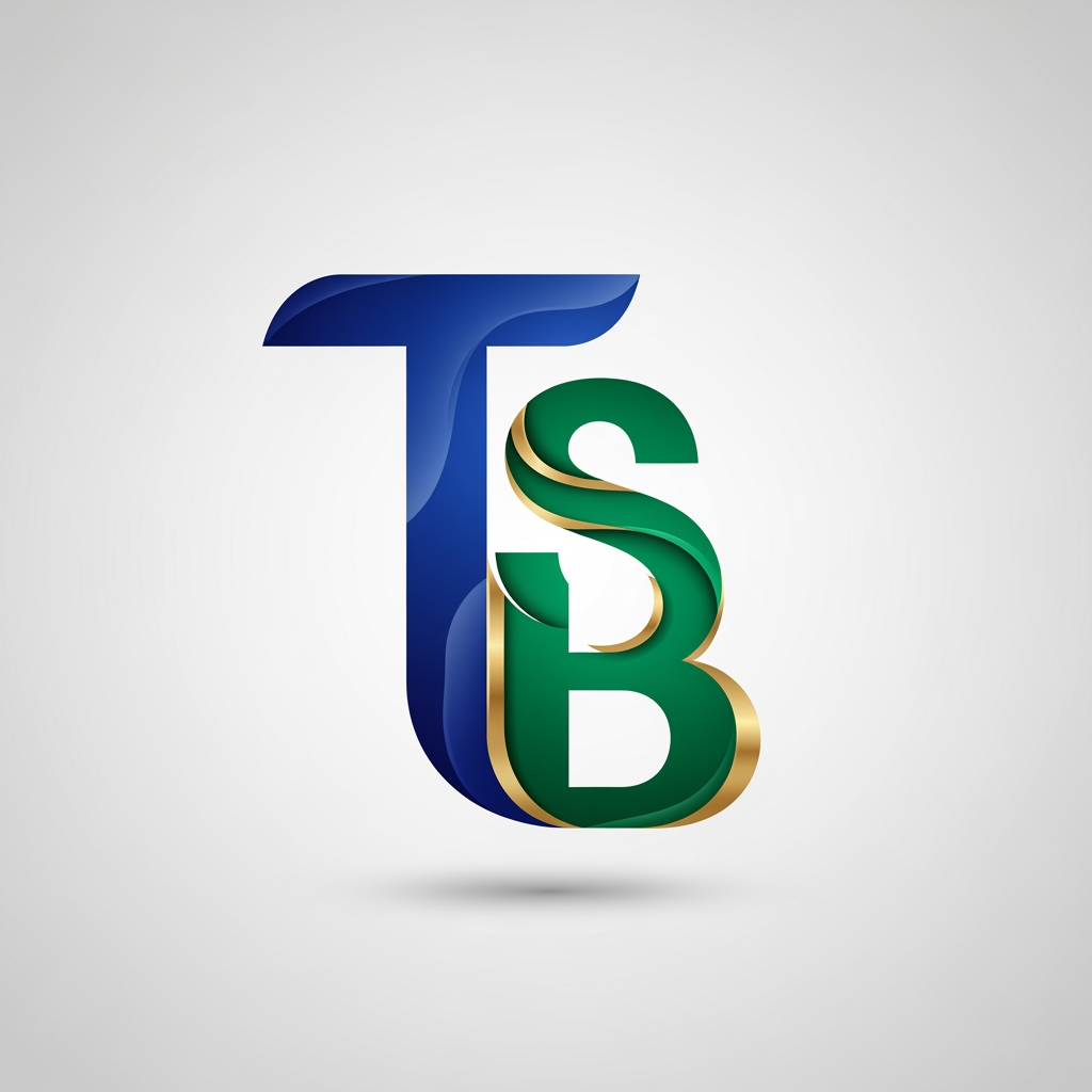 AI Design for MY name is starting t so a logo with t s and b tht looks amazing for social media